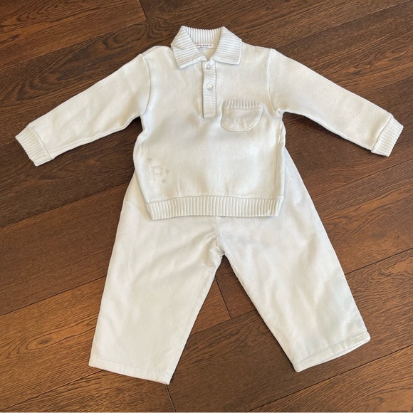 Cozy Designer Baby Outfit PAPERMOON mini Size 12 Months Light Blue Warm - Picture 8 of 16